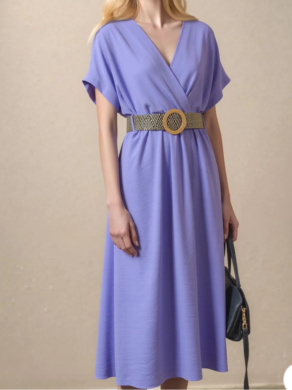 MADE IN ITALY ShopEvelynne Chic Wrap Maxi Dress with Statement Belt
